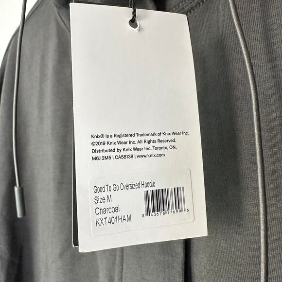 NEW Knix Good To Go Oversized Hoodie Charcoal Grey Size Medium - Picture 4 of 12